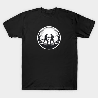 Double Dragon Logo Design T-Shirt